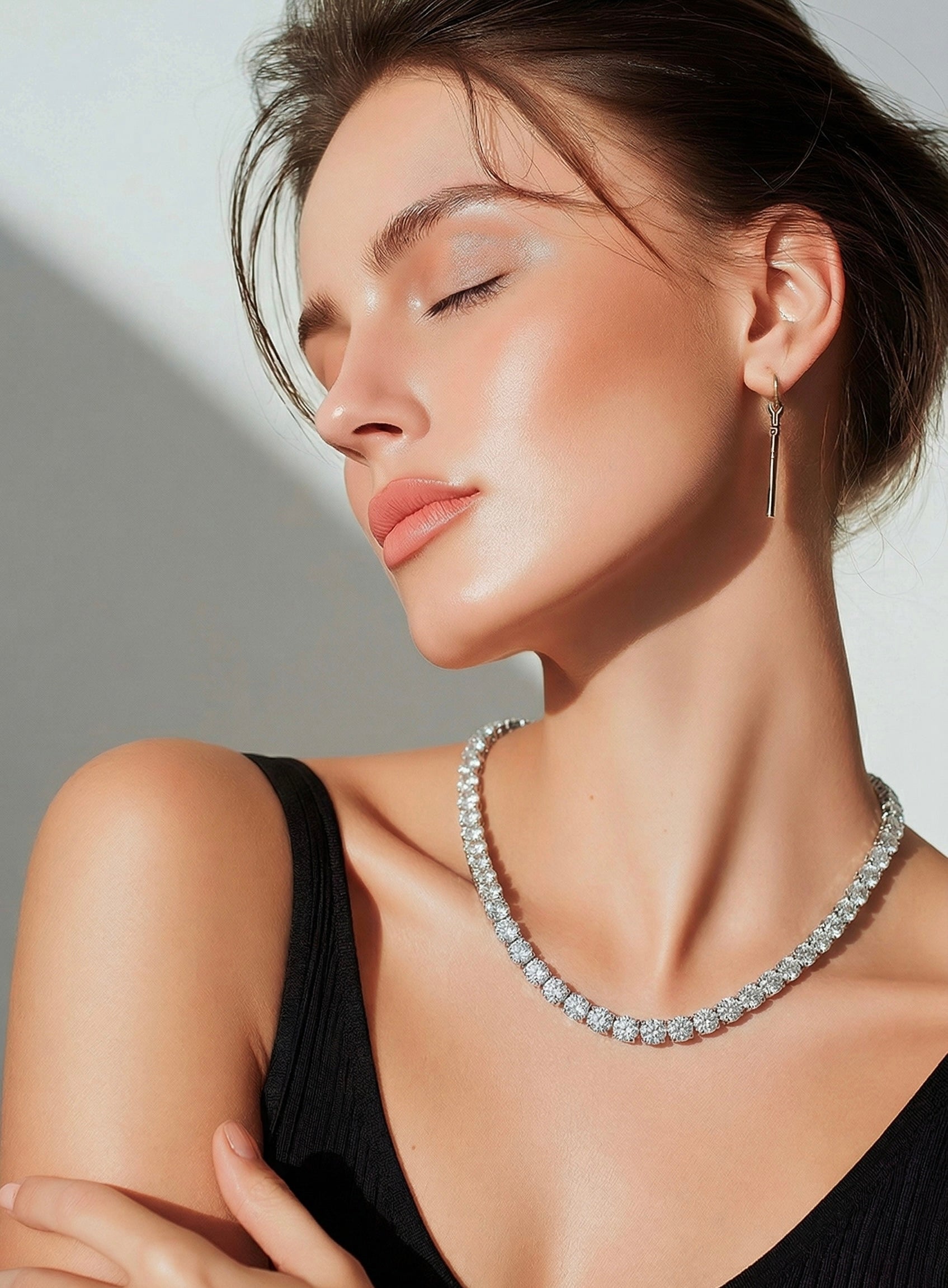 Tennis Necklace Round 4 Prong
