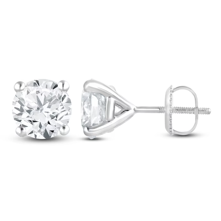 Round 4 Prong Martini Lab Grown Diamond Studs