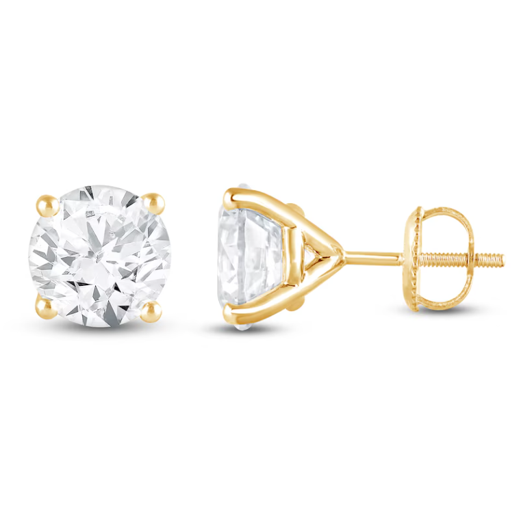 Round 4 Prong Martini Lab Grown Diamond Studs