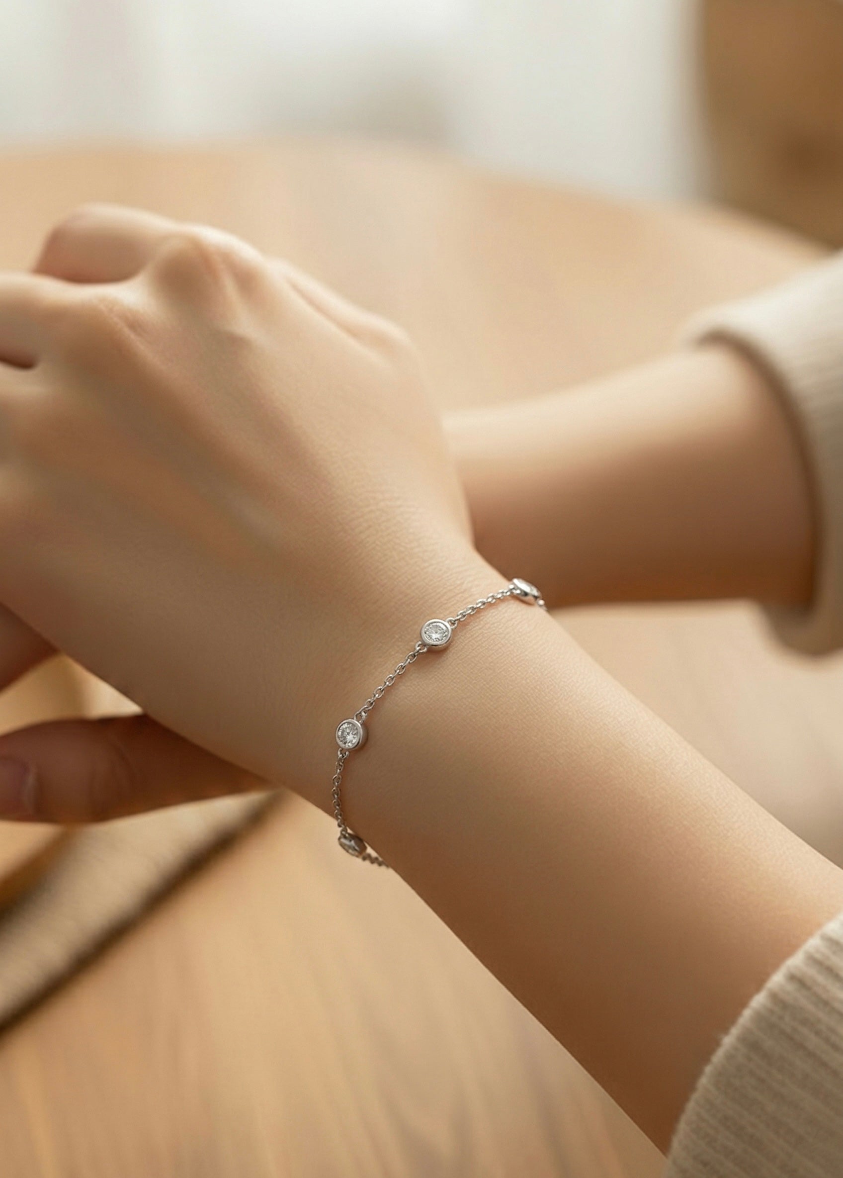 Diamond By The Yard Bracelet 5 Diamonds