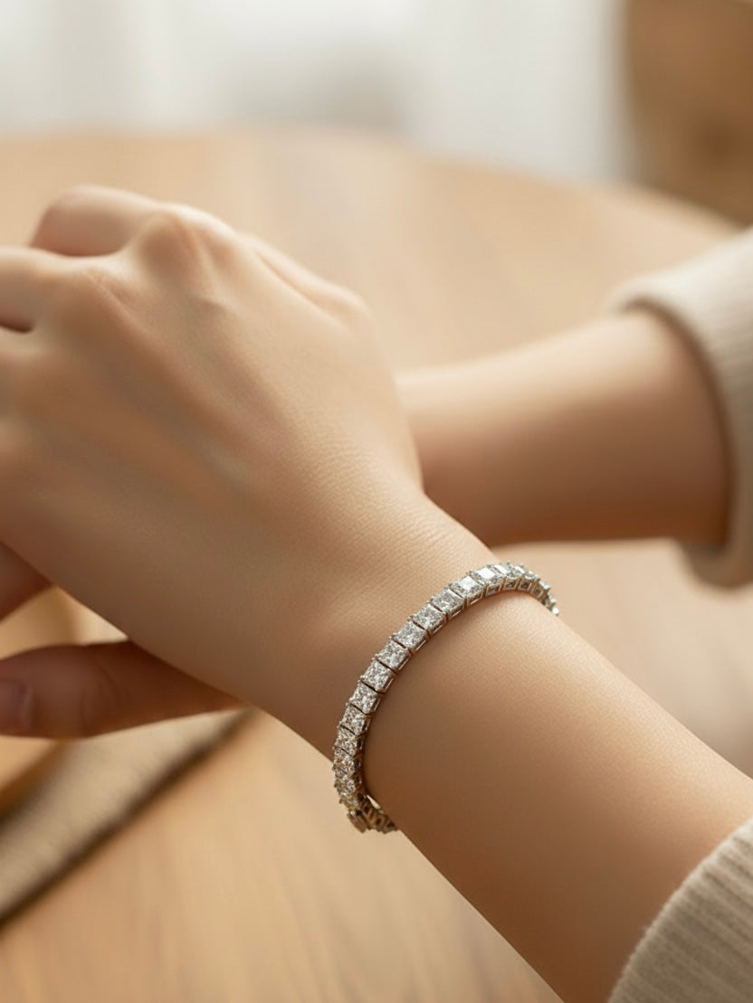 Tennis Bracelet Princess 4 Prong