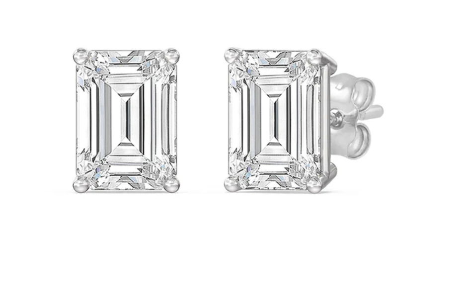 Emerald Lab Grown Diamond Studs