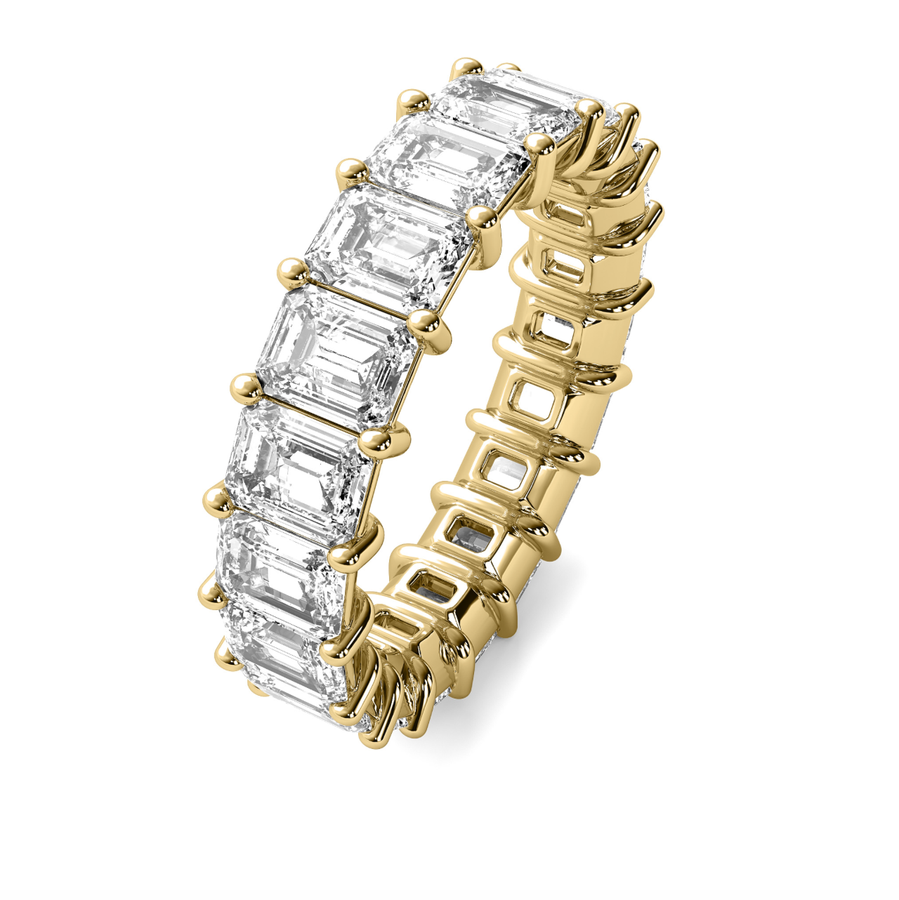 Emerald Eternity Ring Common Prong