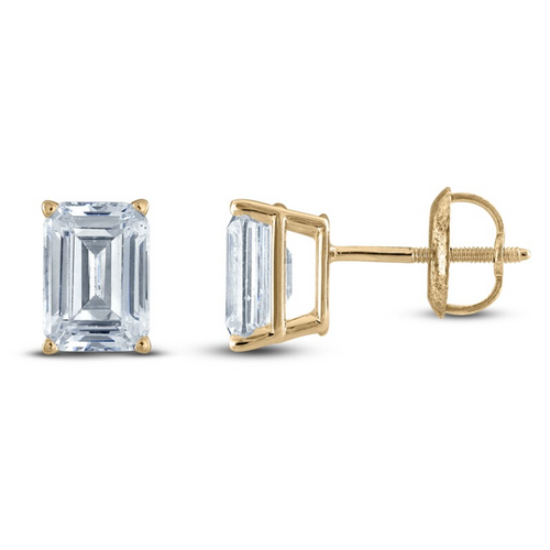 Emerald Lab Grown Diamond Studs