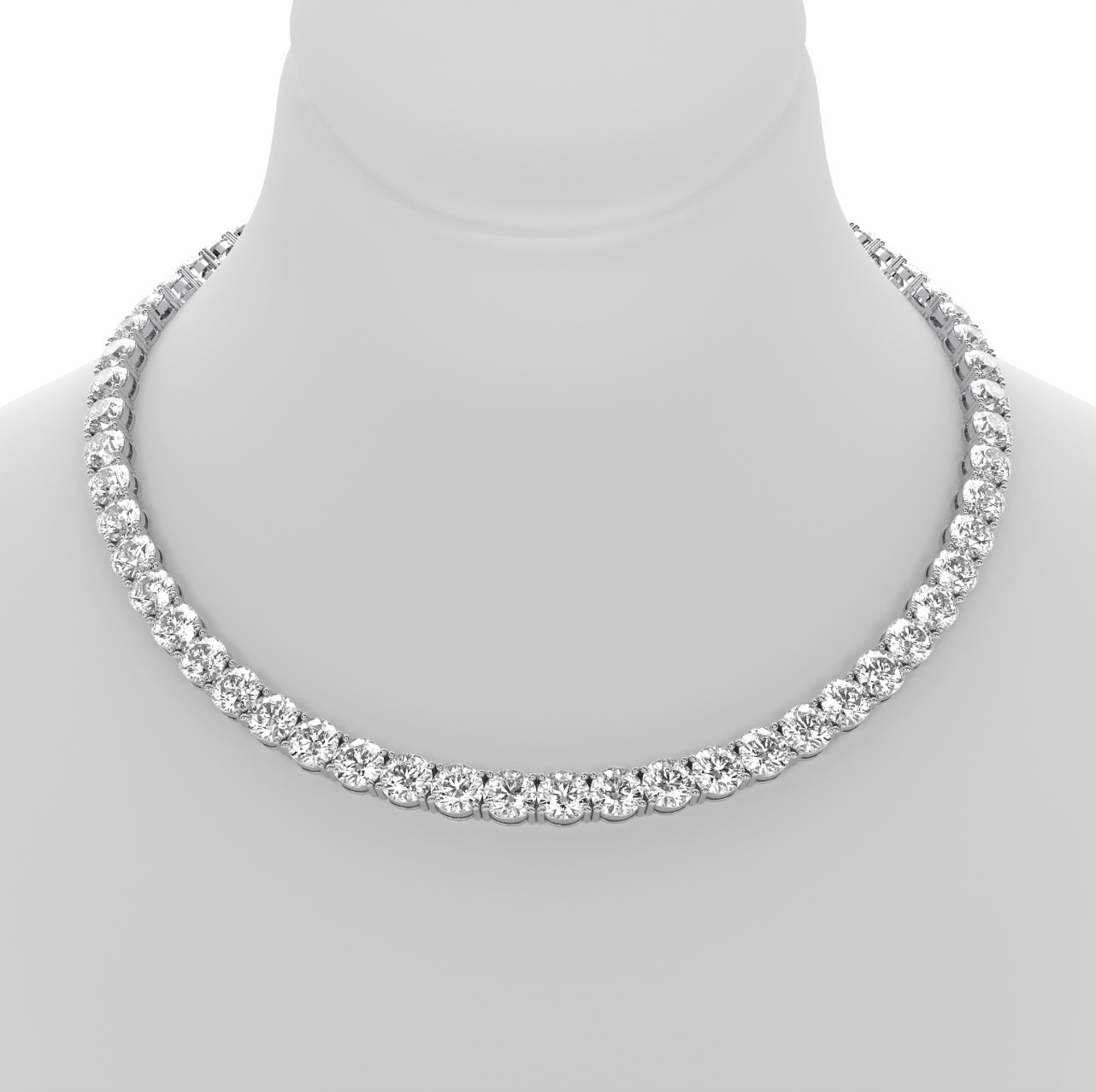 Tennis Necklace Round 4 Prong
