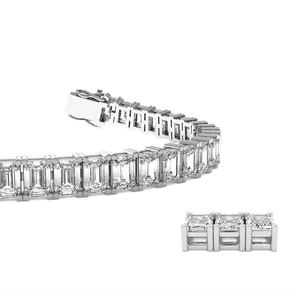 Tennis Bracelet Emerald North South