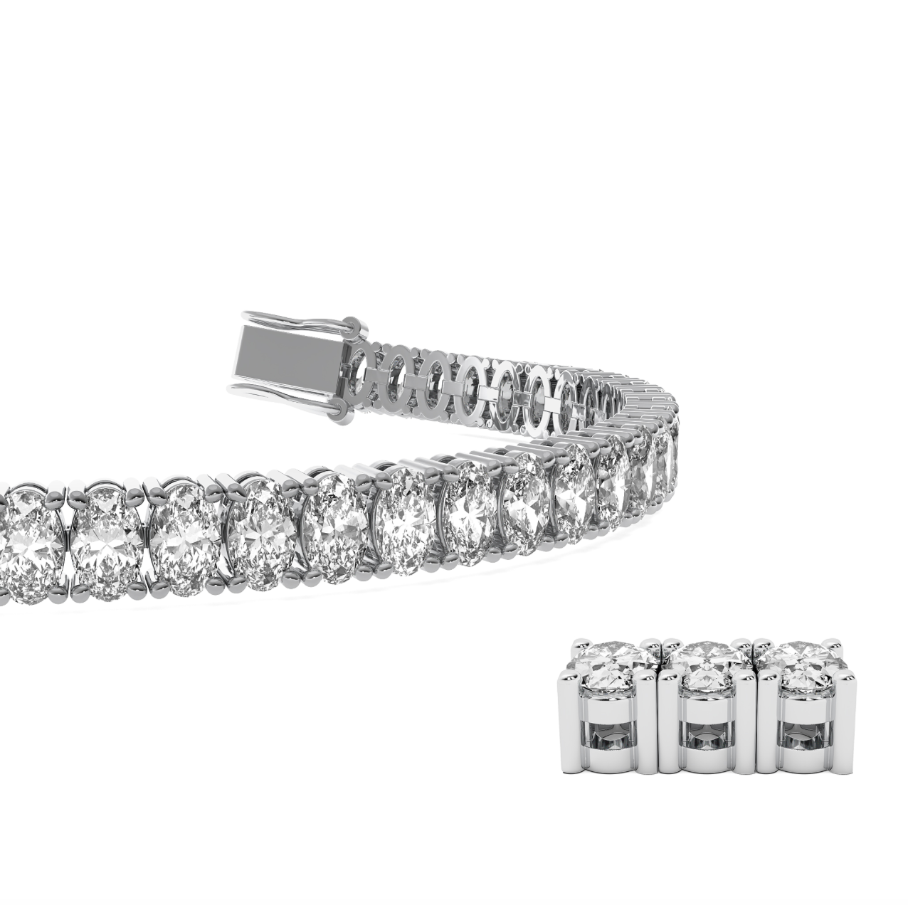 Tennis Bracelet Oval North South