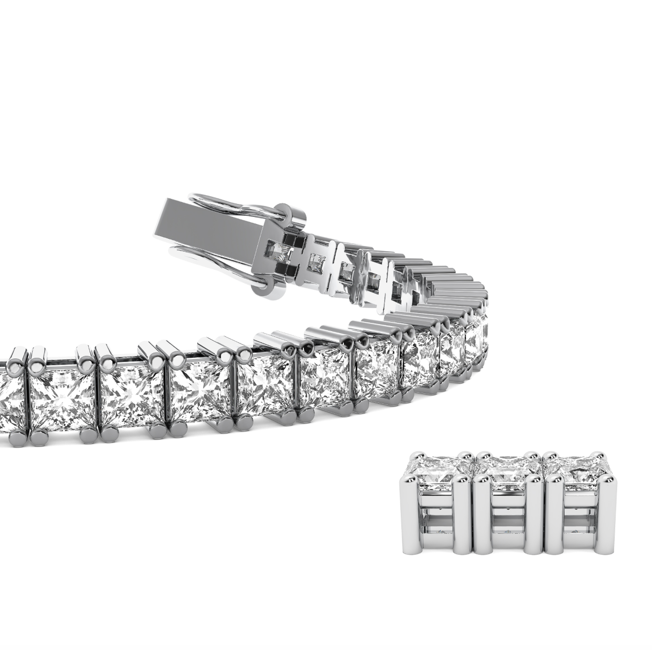 Tennis Bracelet Princess 4 Prong