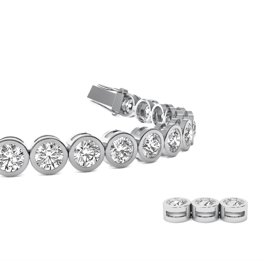 Tennis Bracelet Round Bezel