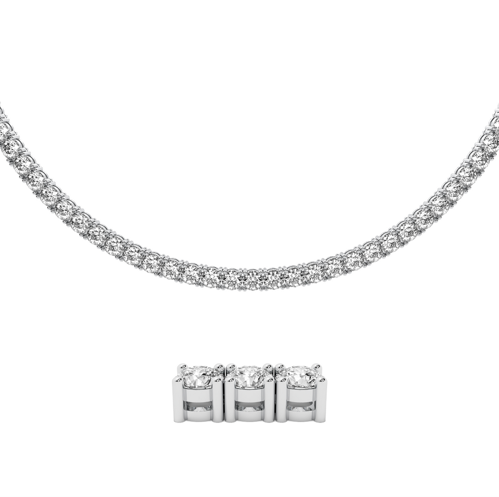 Tennis Necklace Round 4 Prong
