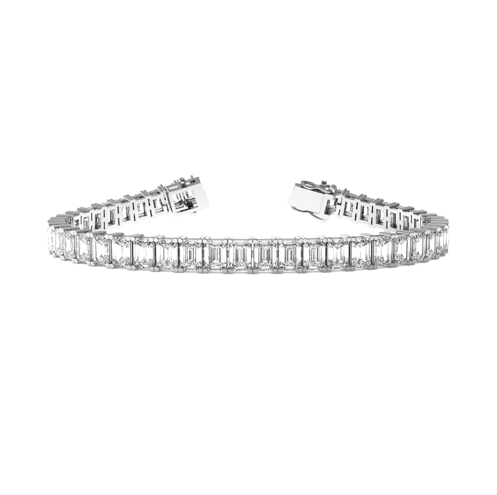 Tennis Bracelet Emerald North South
