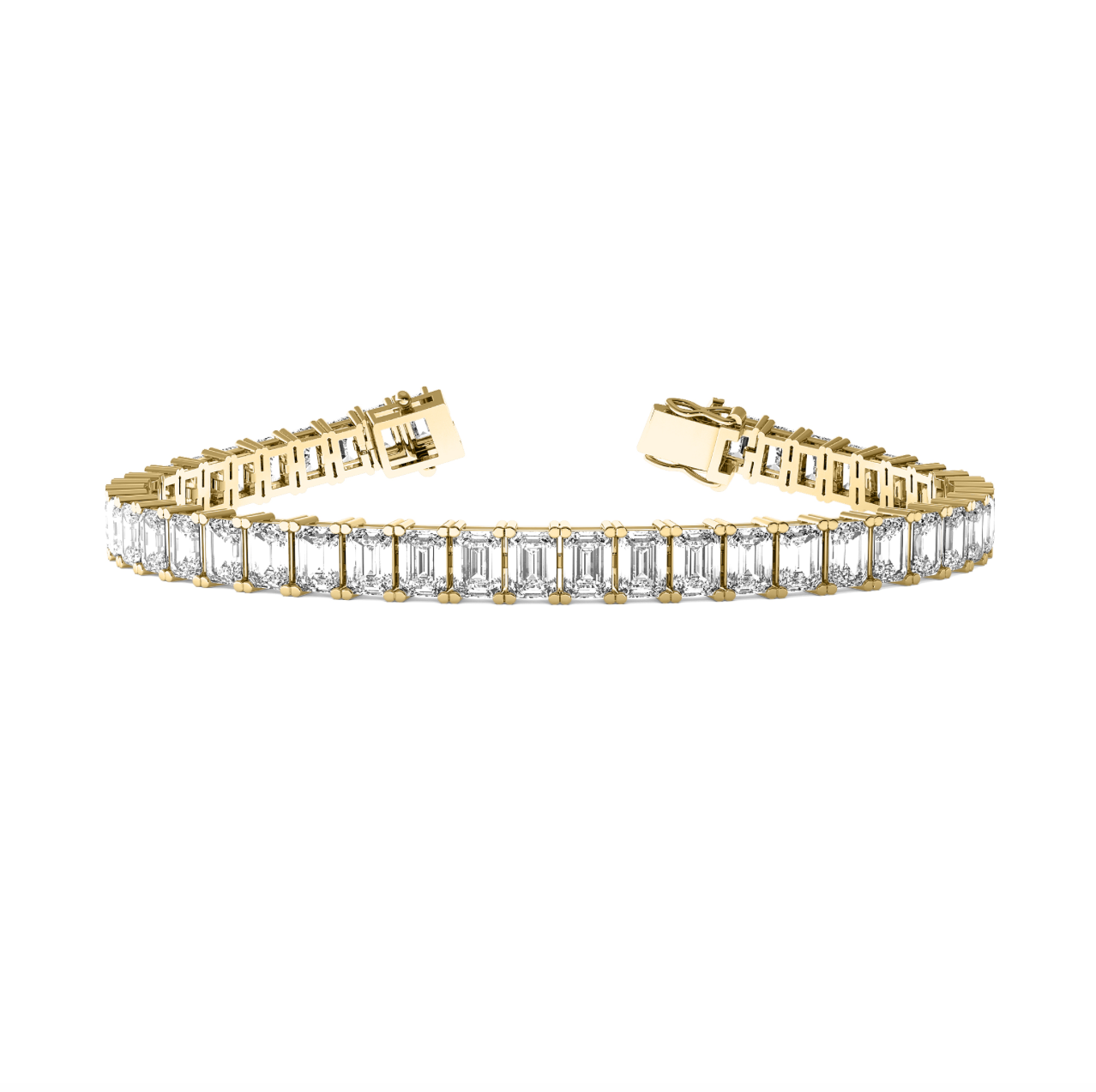 Tennis Bracelet Emerald North South